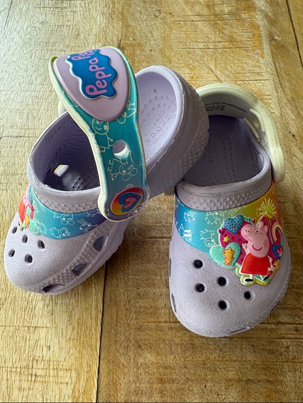 Peppa Pig Lilac CROCS Sandals toddler size 5